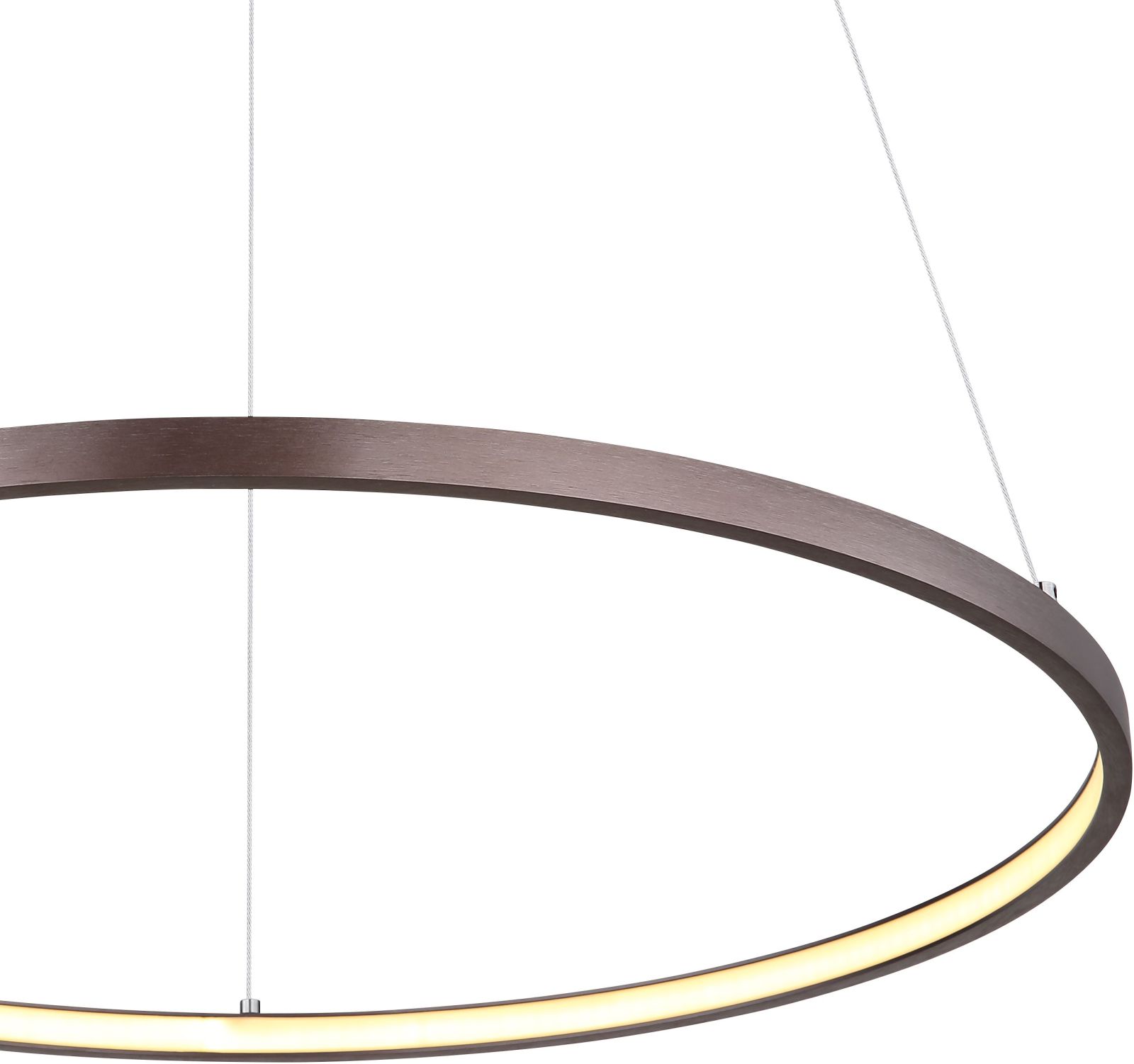 LED-Hängeleuchte - kaffeefarben matt - Ø 60,5 cm