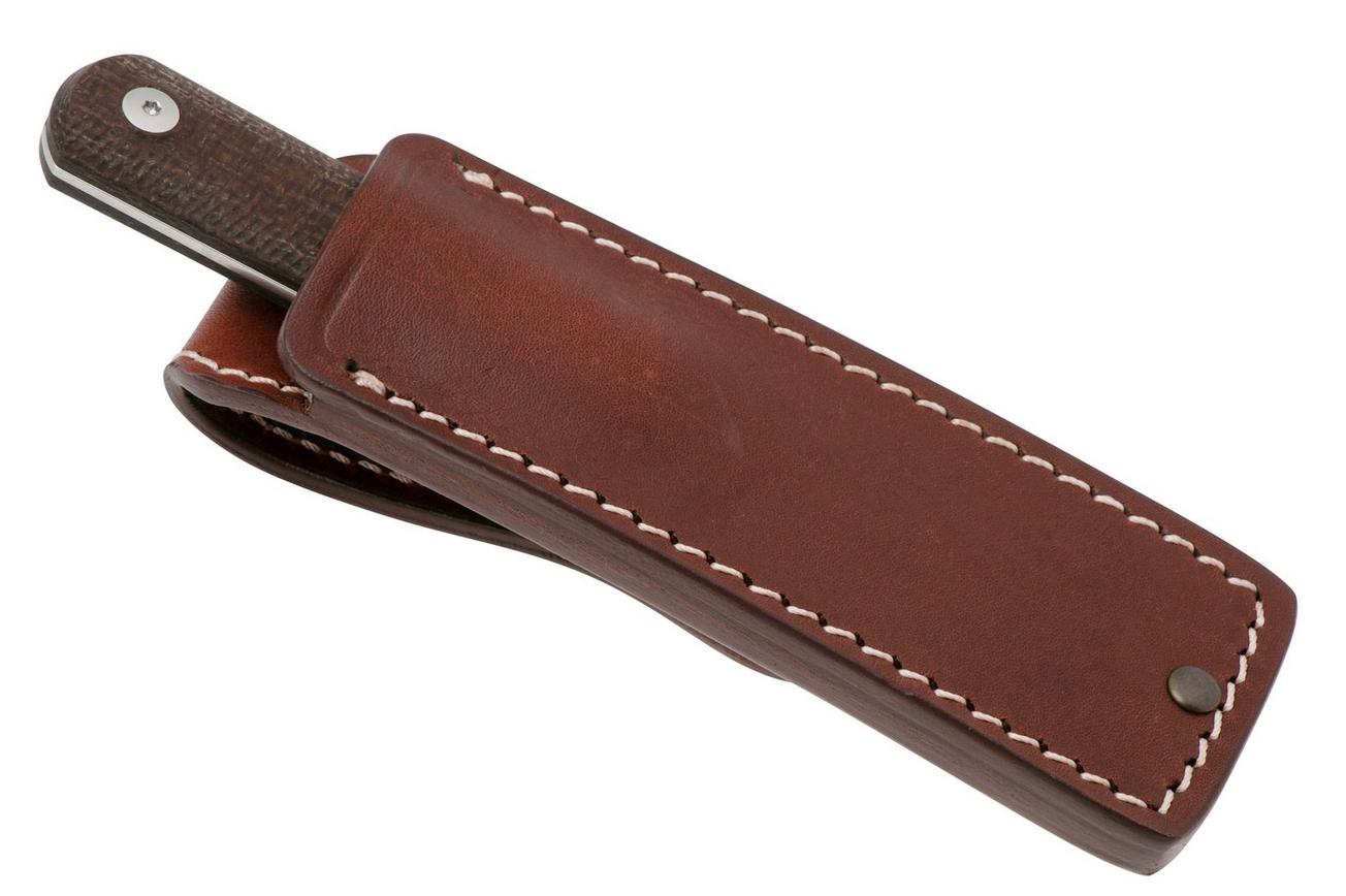 StraightLine Ally AL-BB Brown Burlp Micarta, vaststaand mes