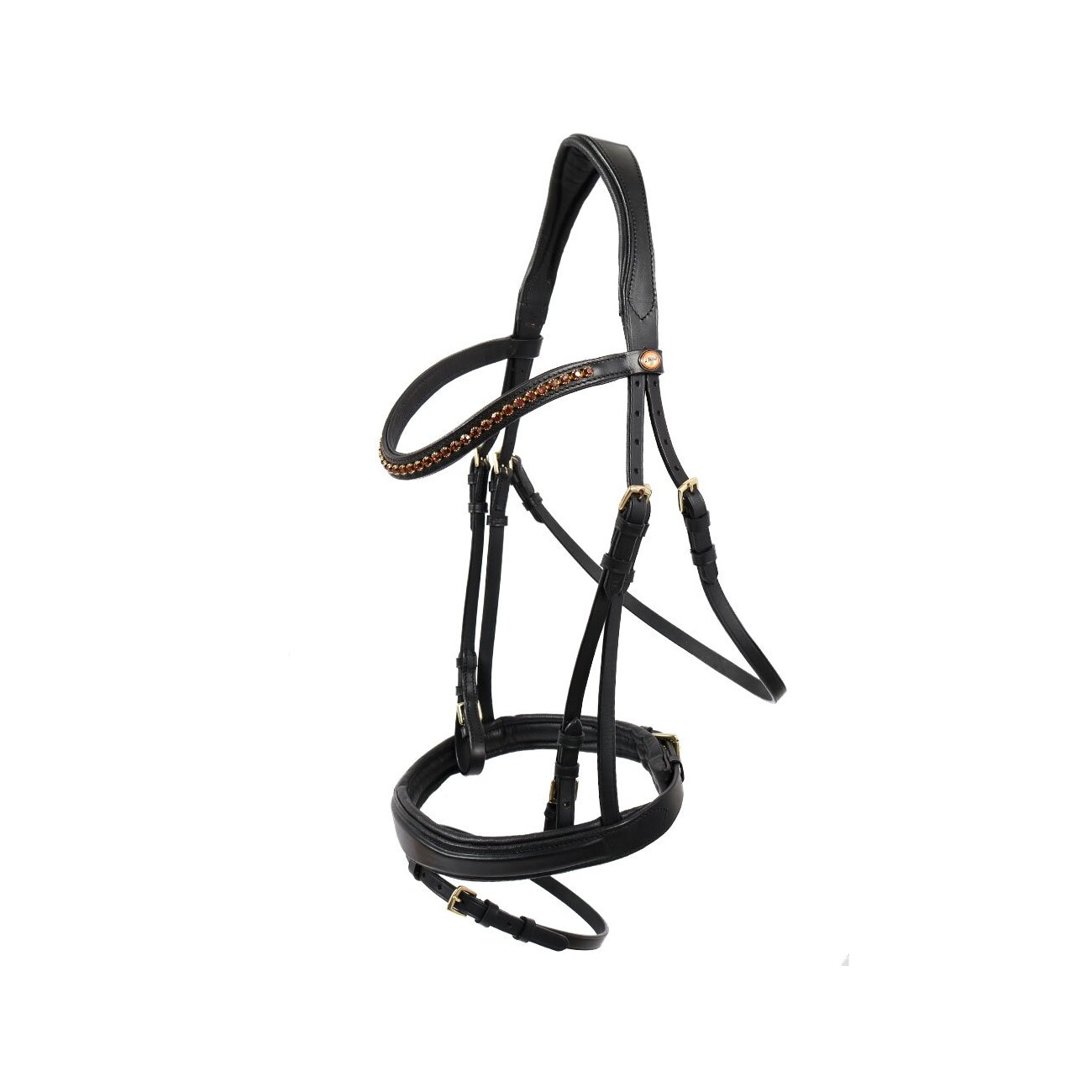 Hans Melzer Horse Equipment Hans Melzer Trense Hannover schwarz/messing Pony