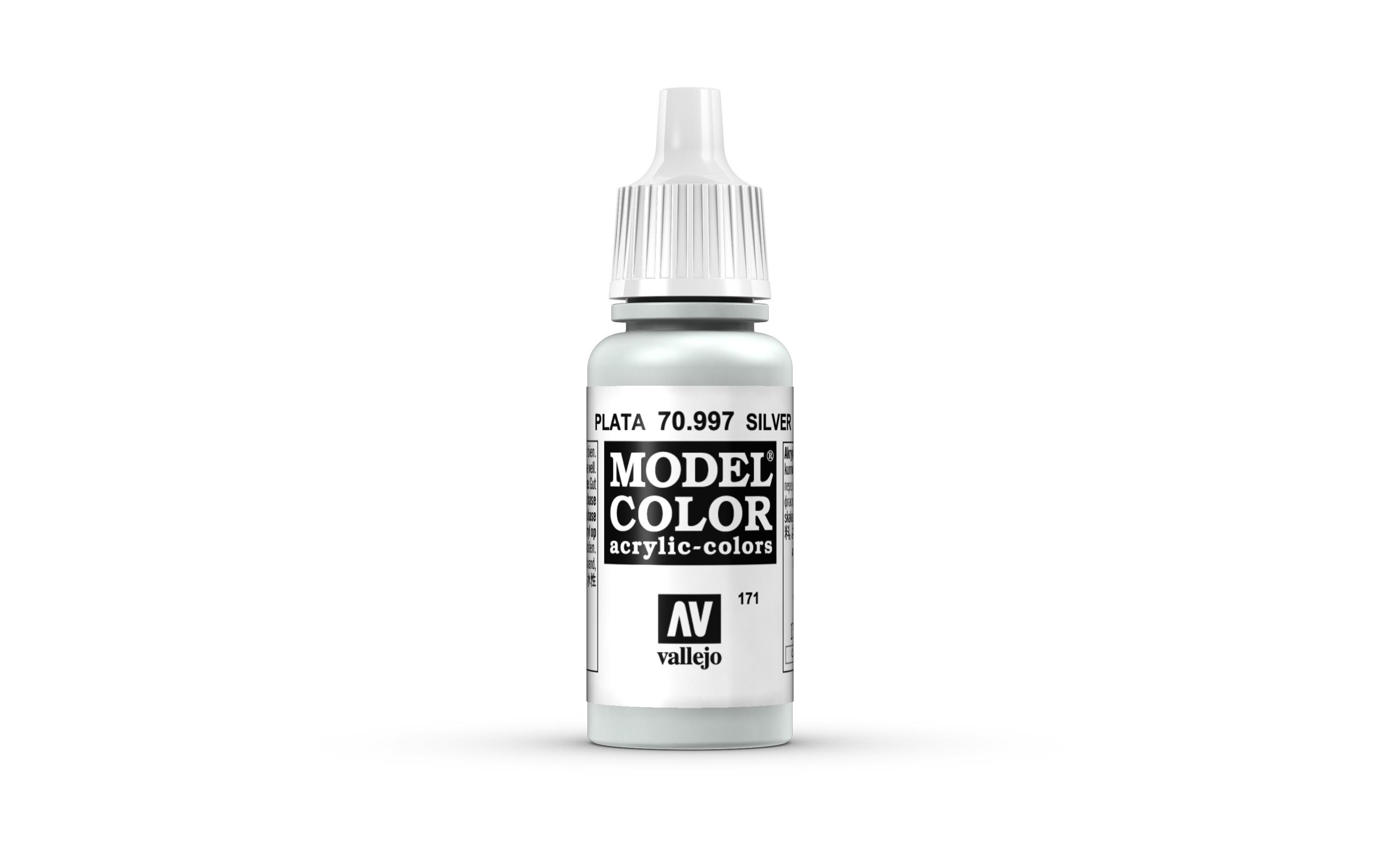 Acrylfarbe Metallic, Silber 17 mlModel Color Silver