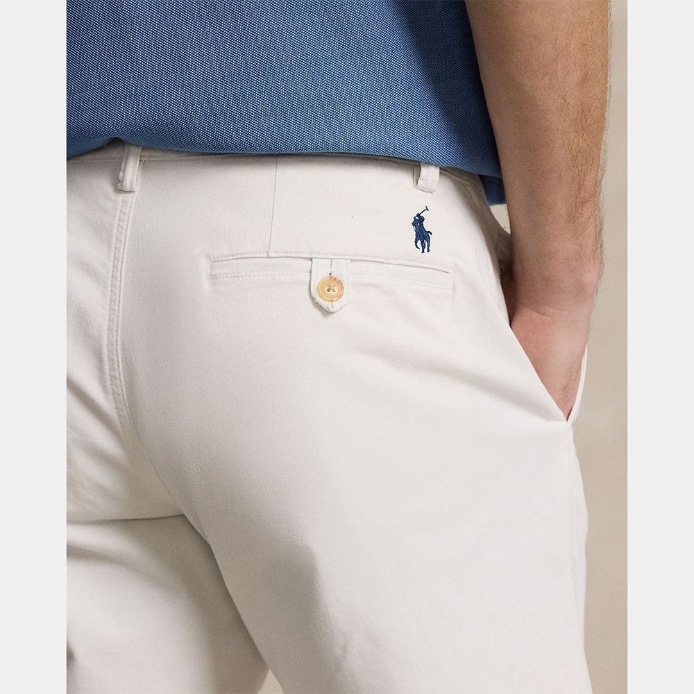 Stretch Straight Fit Chino Shorts Herre Hvit