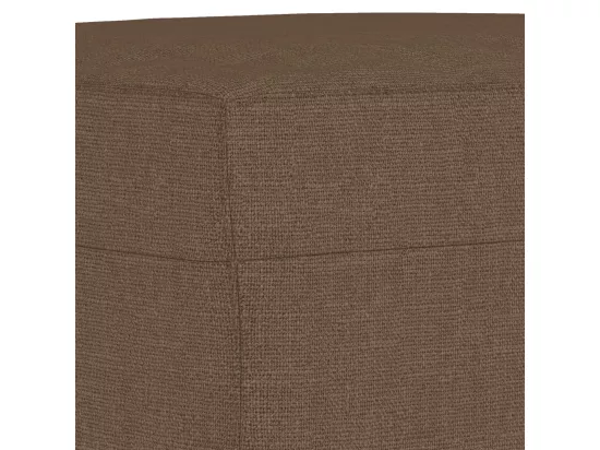 Ensemble de canapés 3 pcs avec coussins marron tissu