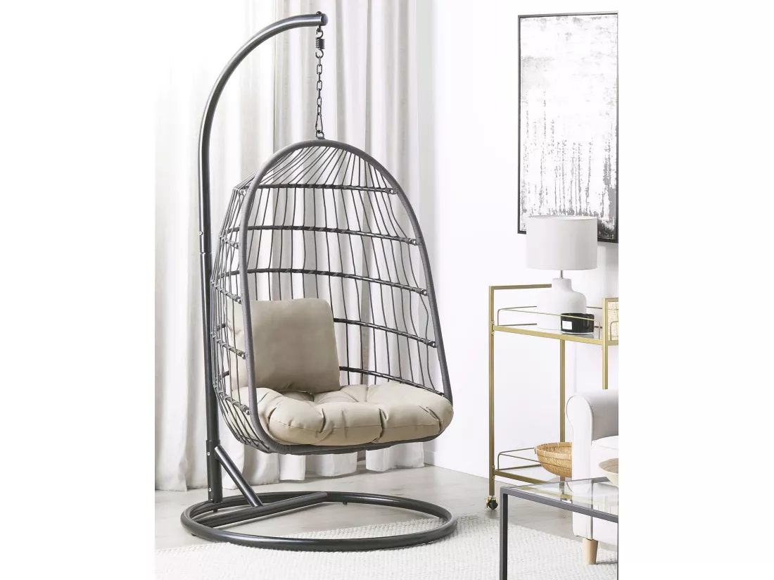 Fauteuil suspendu avec support ALLERA Métal Noir