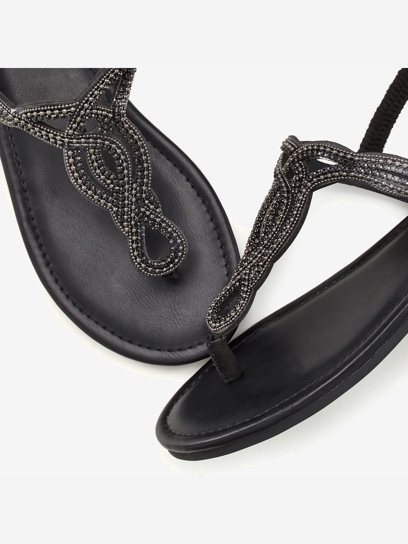 Tongs ornées de petites pierres fantaisie