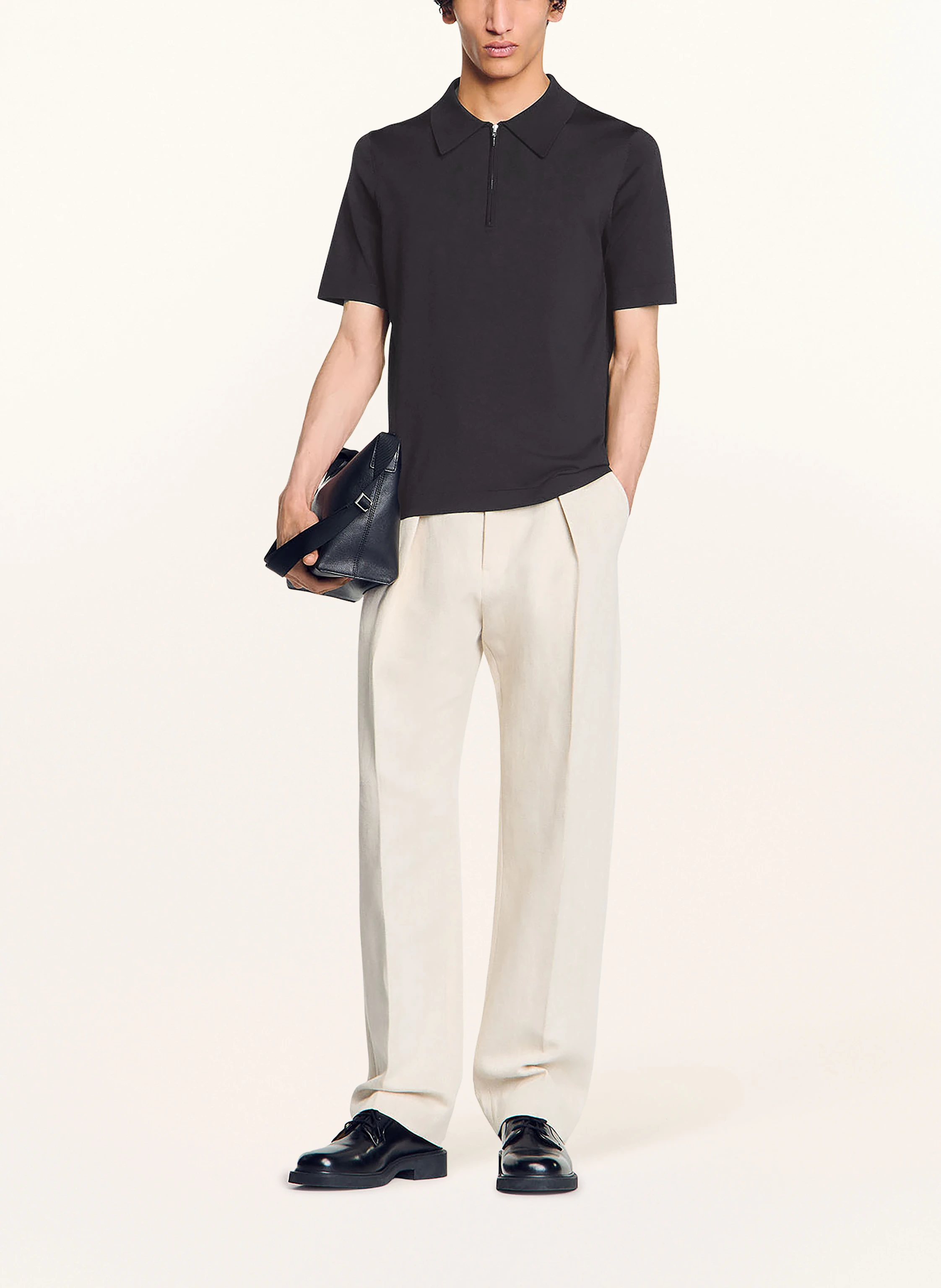 SANDRO Strick-Poloshirt