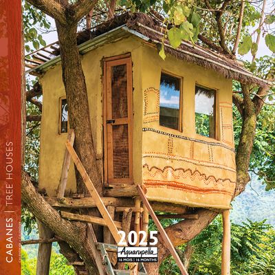 Calendrier mensuel 30x30 cm - 16 mois - Cabanes