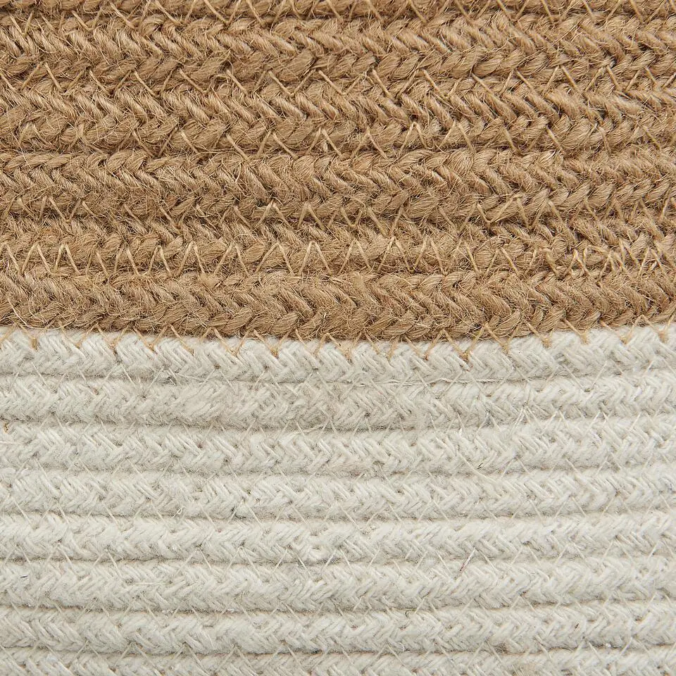 BULANIK - Mand set van 2 - Beige/Wit - Jute