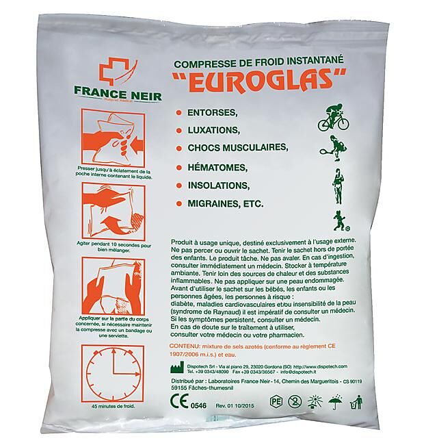FRANCE NEIR - POCHE DE FROID INSTANTANEE EUROGLAS