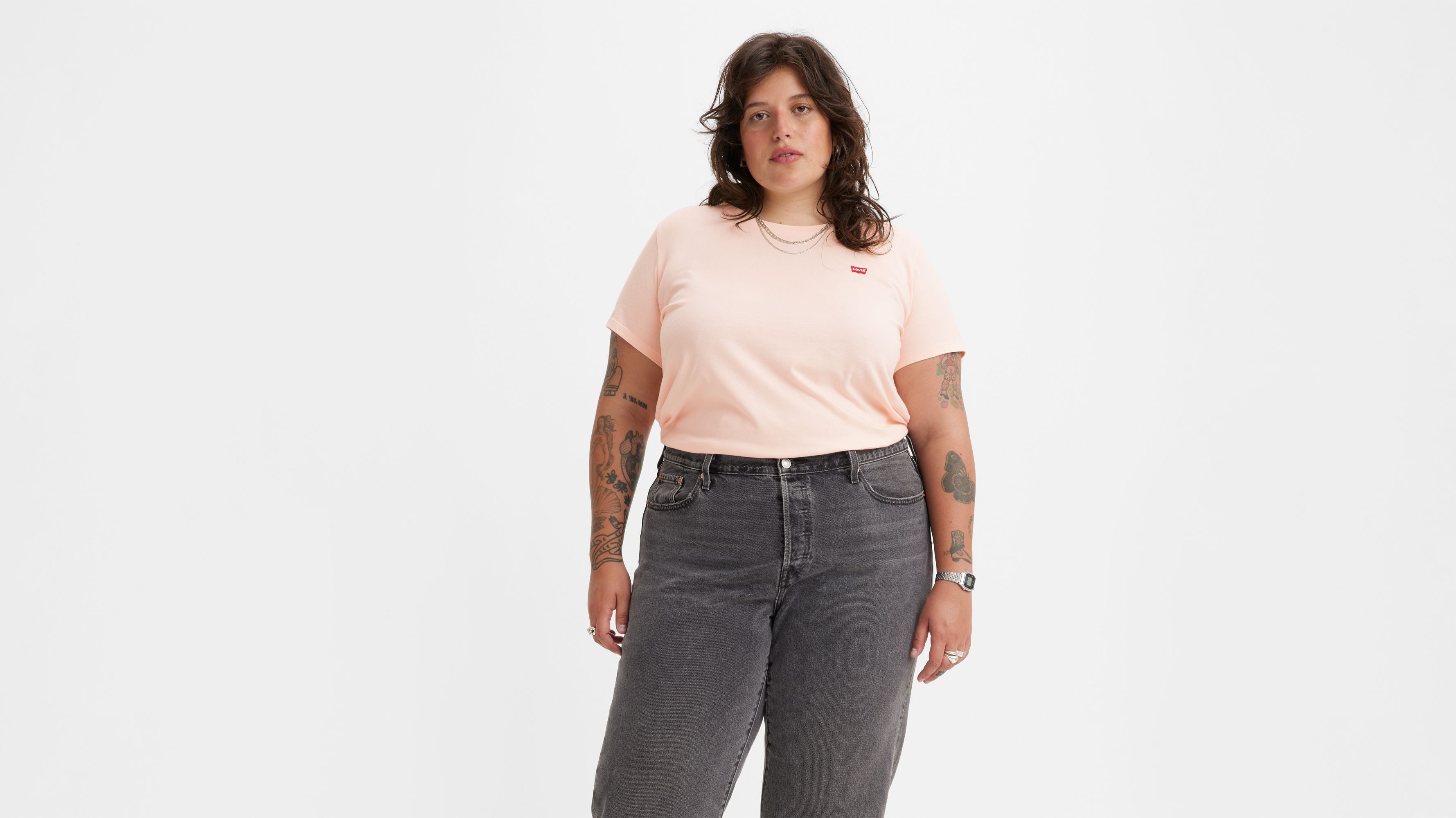 T-shirt Perfect (grandes tailles) - Pearl Blush - Rose