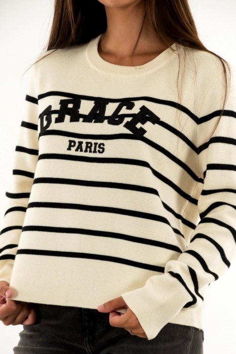 Pull leger grace & mila nahia_22536 ecru