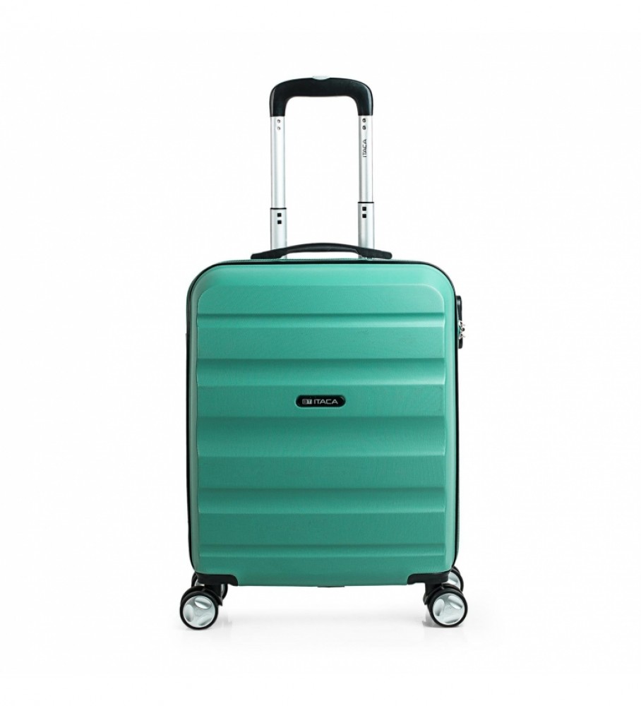 Mala de cabine com rodinhas ITACA em ABS T71650, cor azul-turquesa - 55 x 40 x 20 cm -