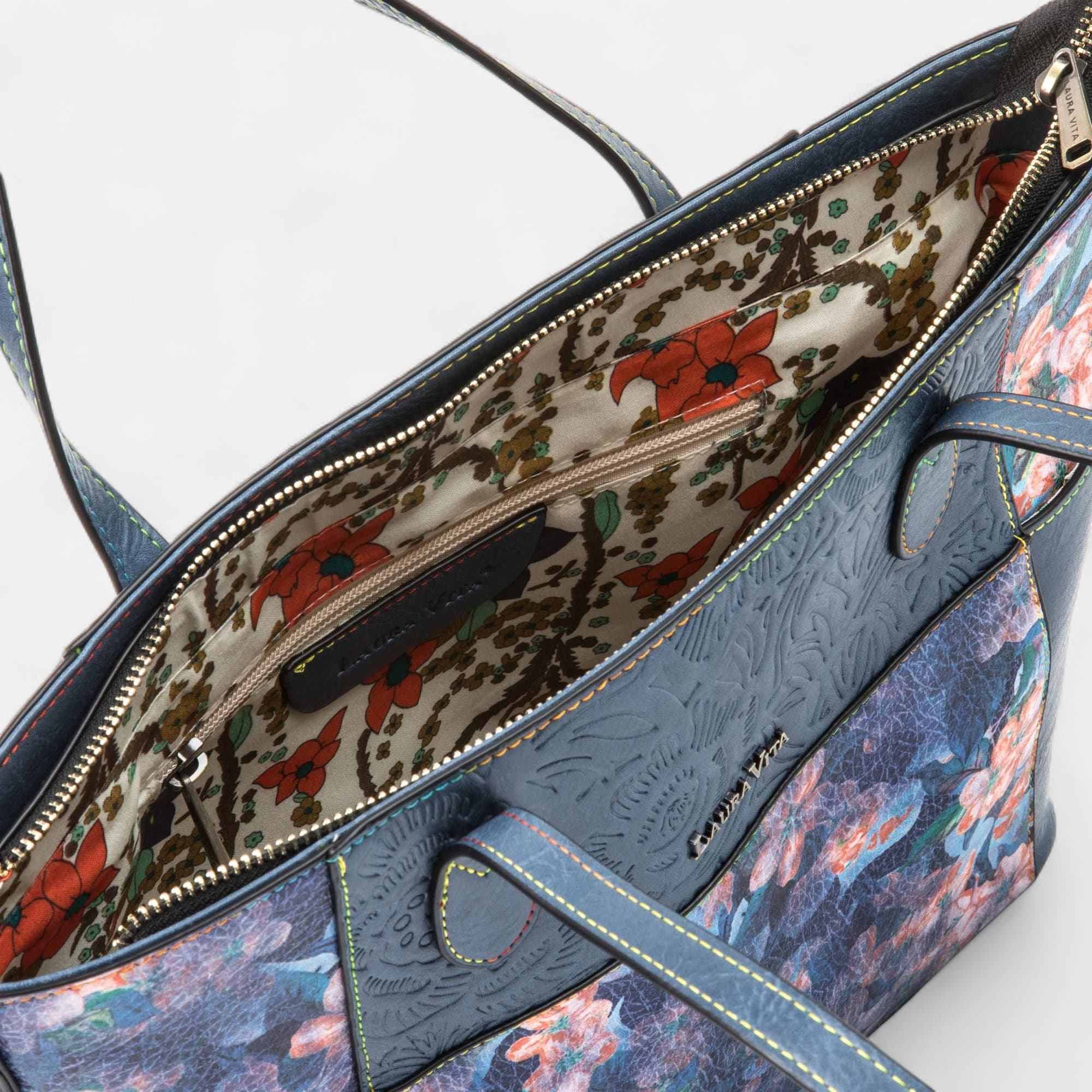 Sac de shopping bleu