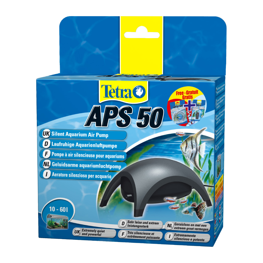 Pompe à air silencieuse pour aquariums aps 50 | 10 - 60 litres