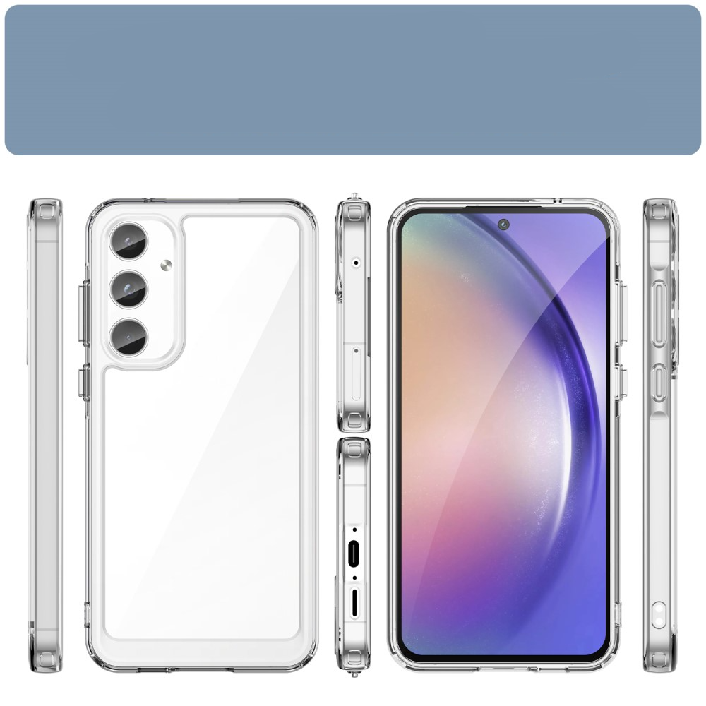 Samsung Galaxy A55 Hybrid Hülle TPU Bumper Acryl Rückseite - Transparent