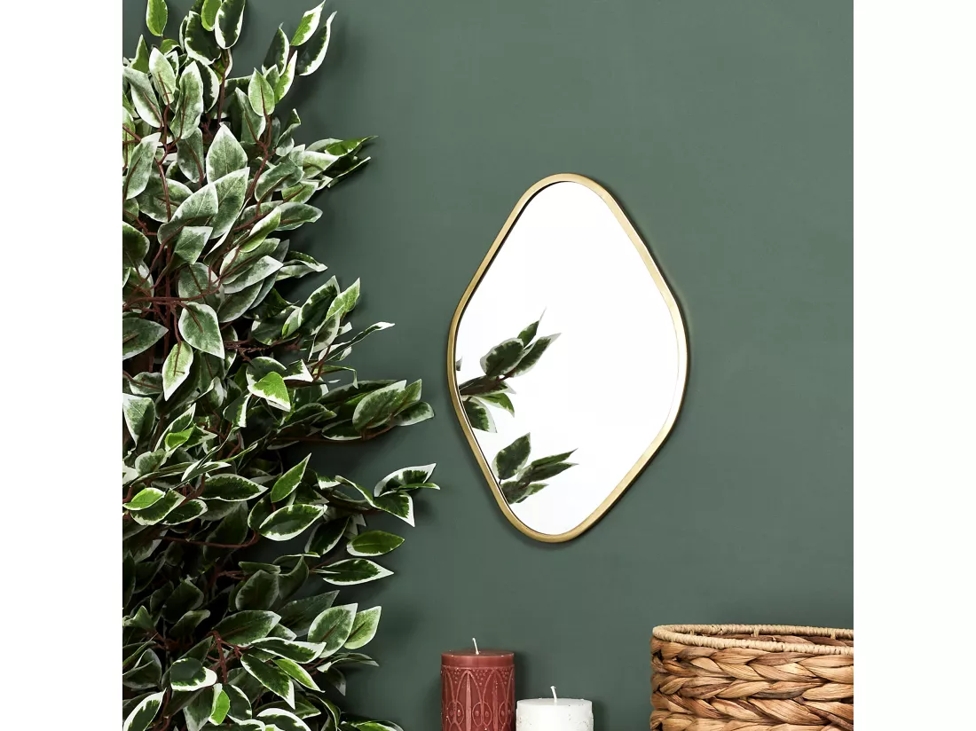Miroir Deco Contour Deco Dore Losange