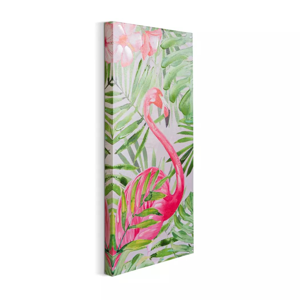 Wandbild 40 x 80 cm Flamingo stehend