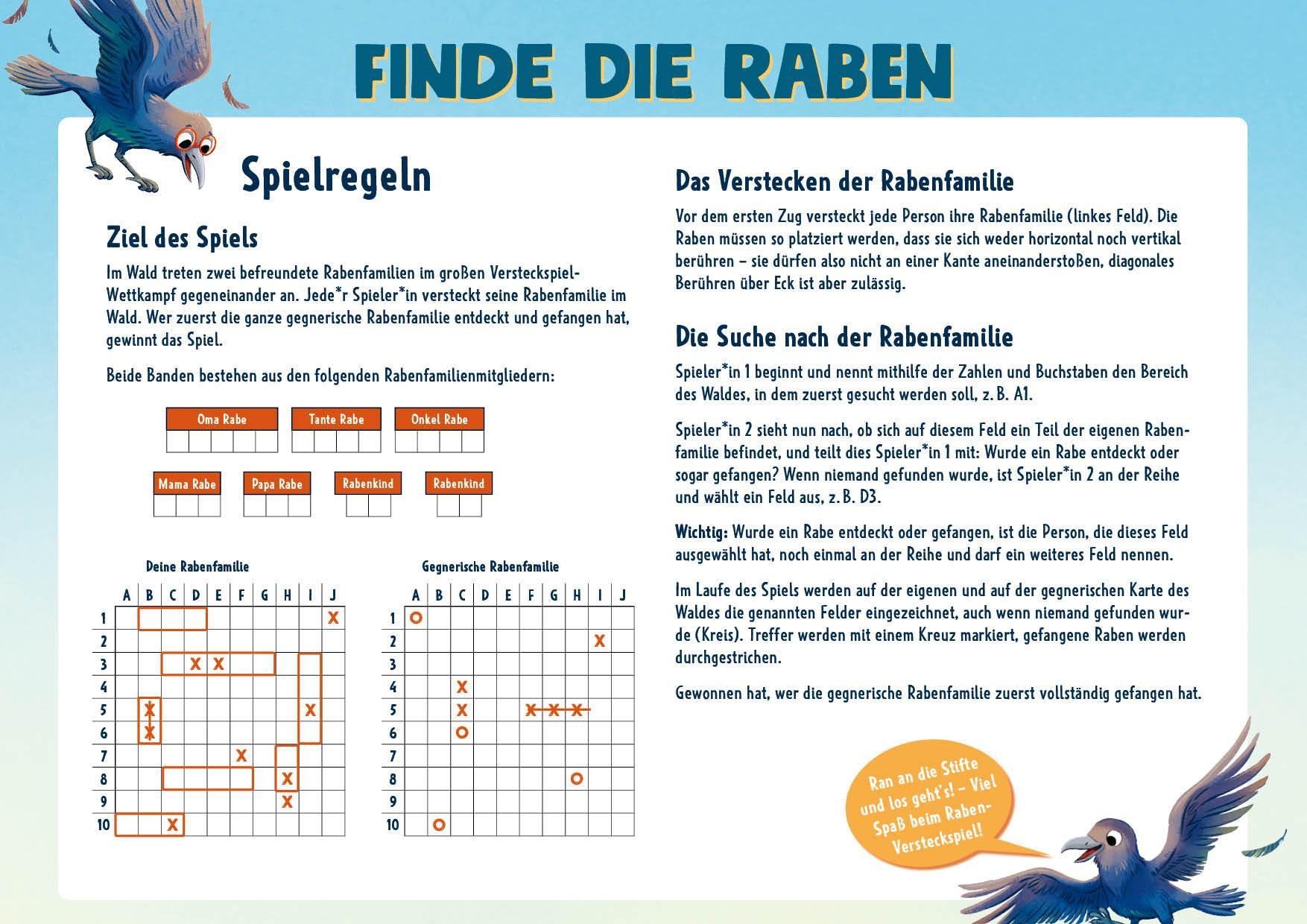 Der XXL-Spiel- und Spaßblock mit 50 Vorlagen - Rabentastisch!