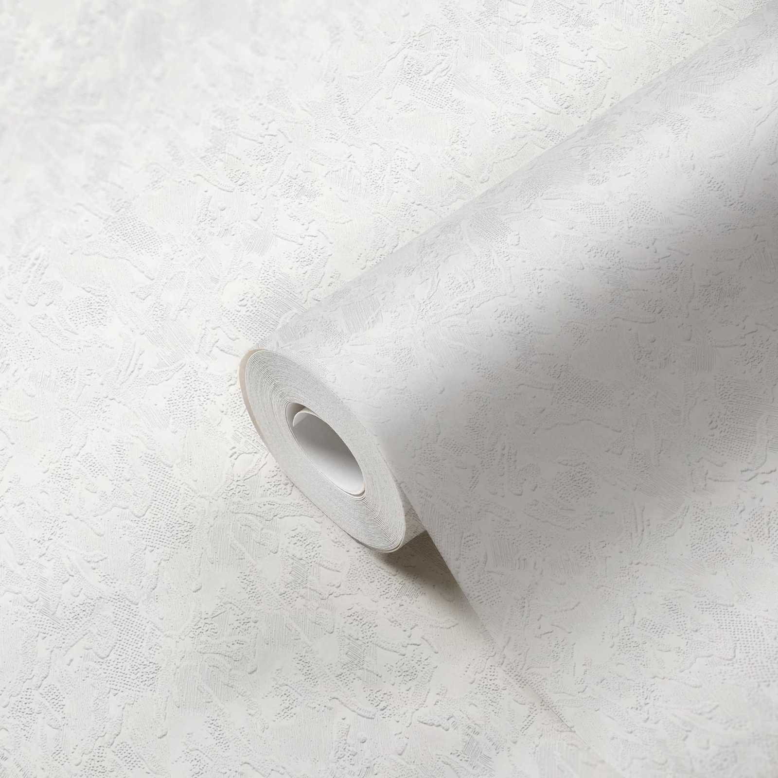 Papiertapete STRUKTURA 2 - weiß - 10 Meter