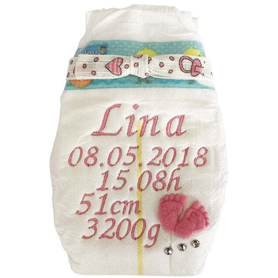 Tanjo Bestickte Windel Mädchen - Rosa rosa