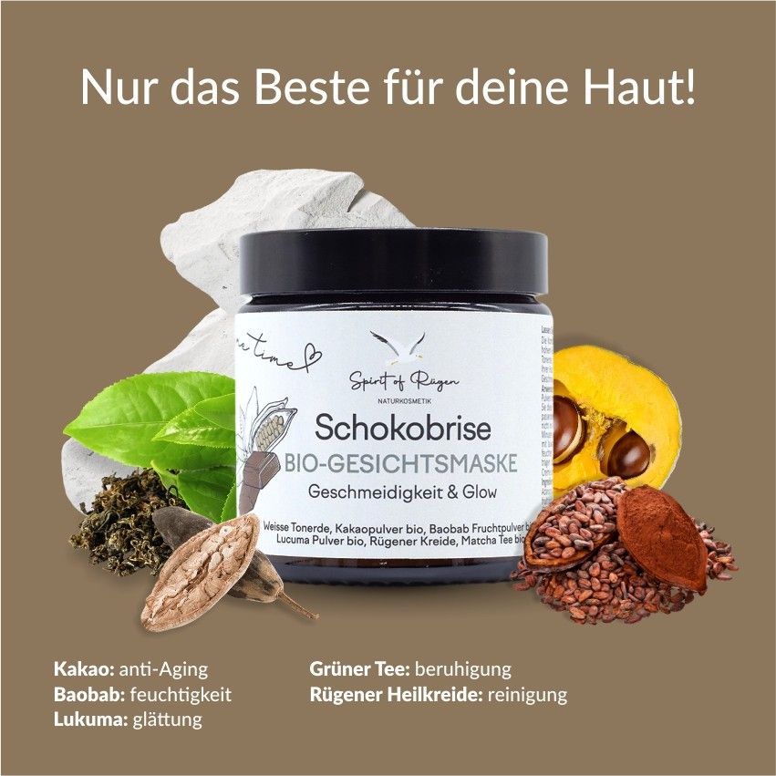 Spirit of Rügen Bio Gesichtsmaske Schokobrise