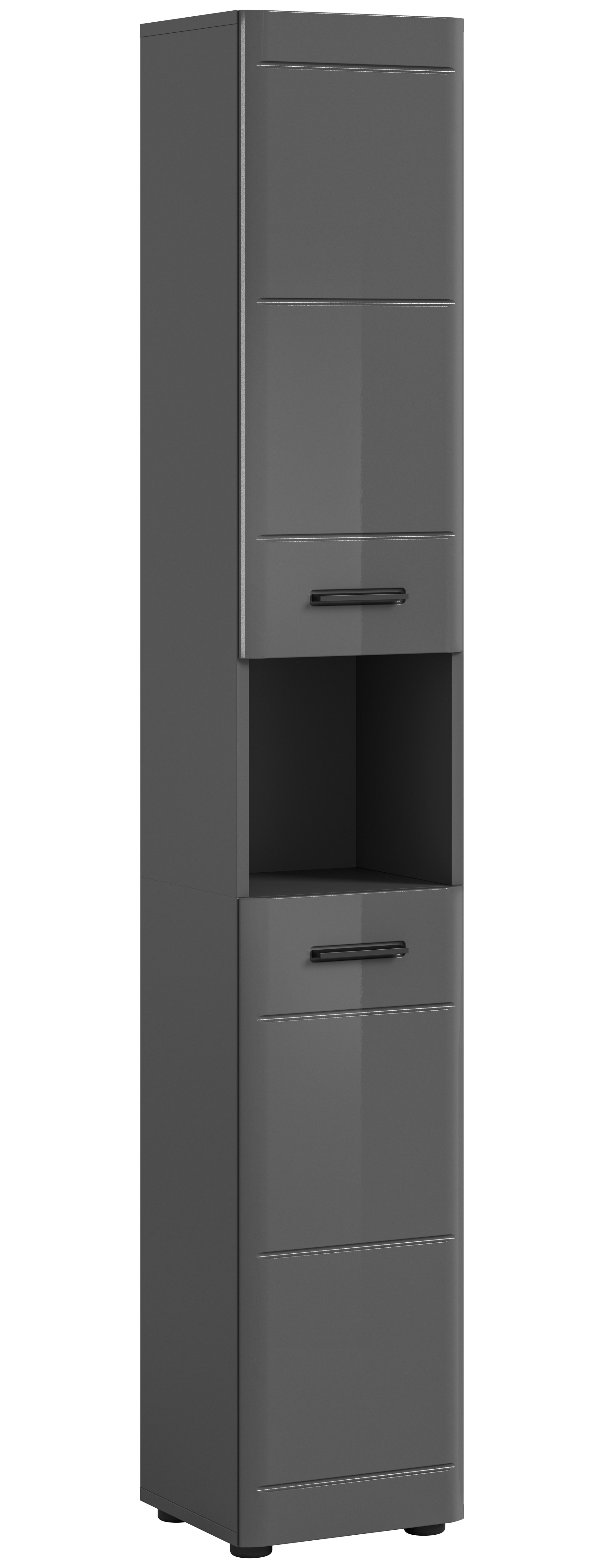 Bad-Hochschrank SOFT grau 180cm