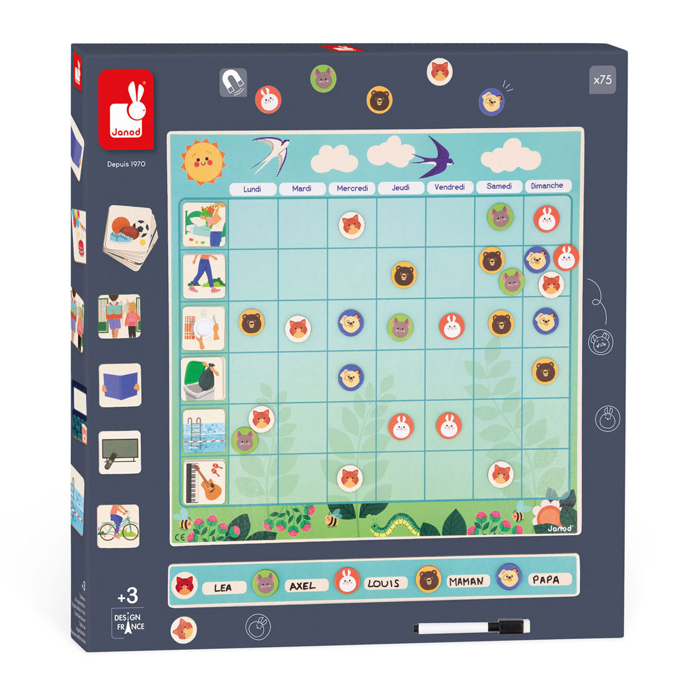 Janod Magneetbord - Weekplanning