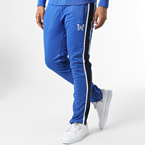 Ensemble De Survetement A Bandes LL722 Bleu