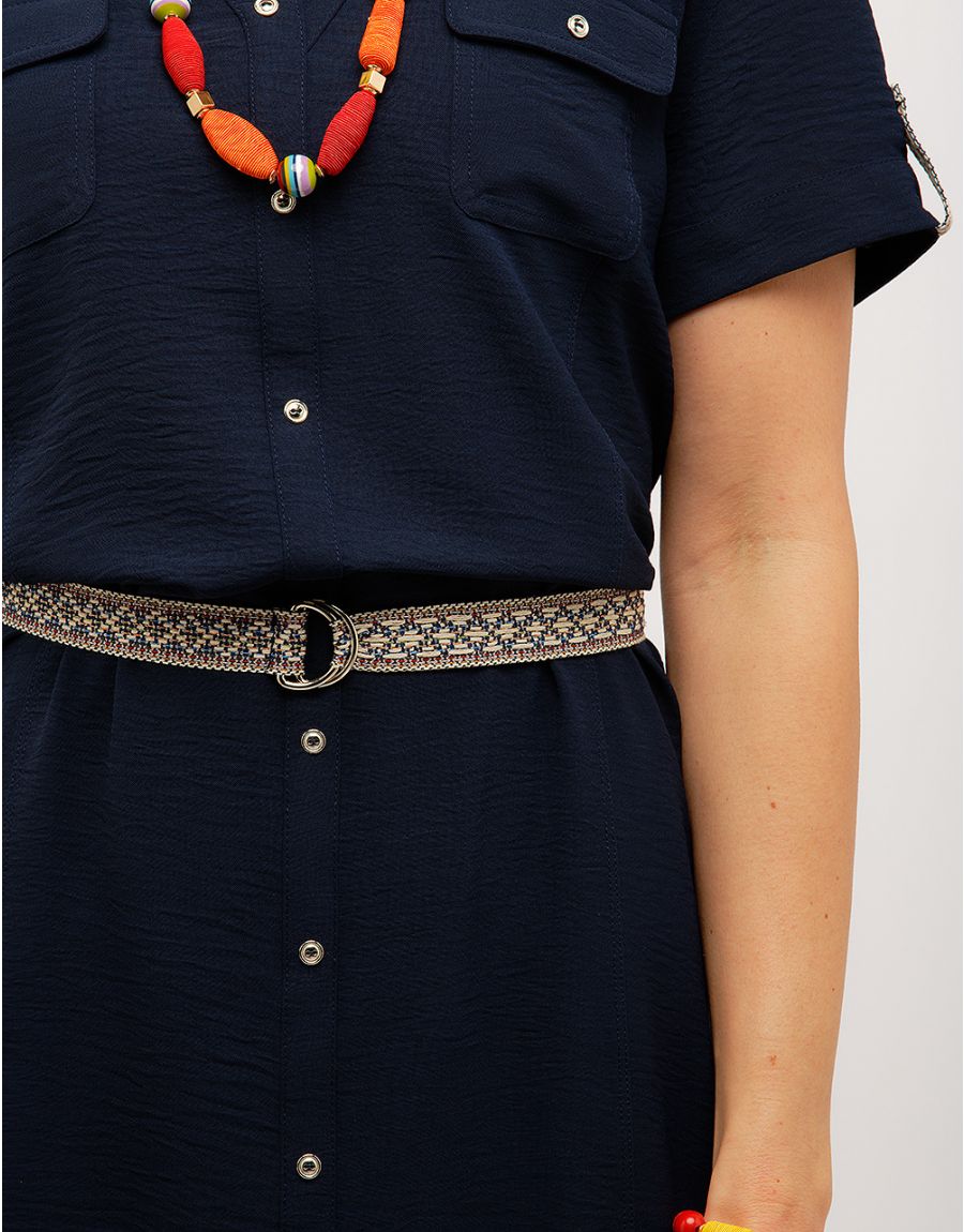 Robe chemisier city bleue