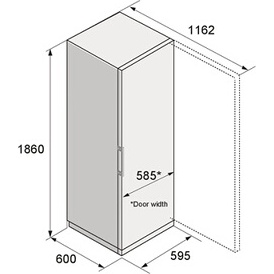 Réfrigérateur 1 porte Asko RFR586KNCB1 Inox Noir