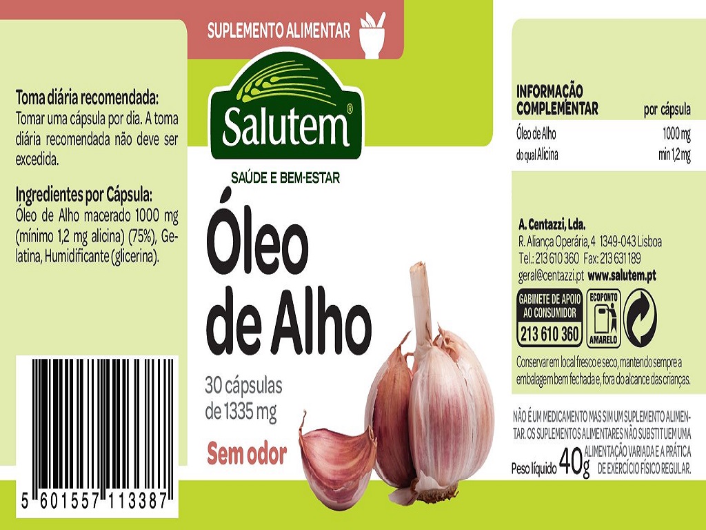 SUPLEMENTO SALUTEM ÓLEO DE ALHO 30 CÁPSULAS