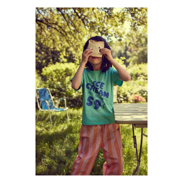 Wander & Wonder T-Shirt Ice Cream Coton Bio | Bleu turquoise