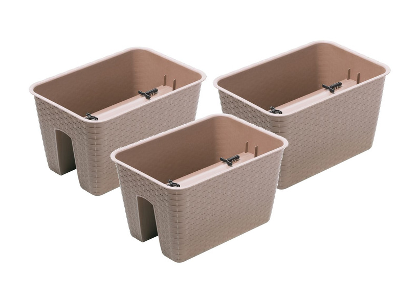 3 railing bloempotten