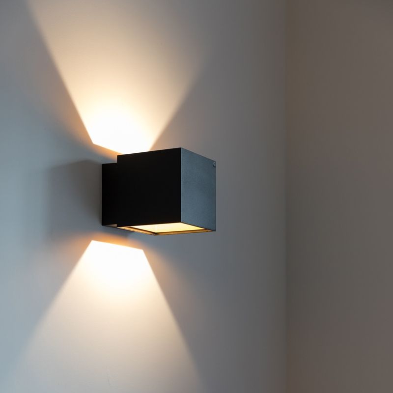 Design wandlamp zwart/goud incl. LED - Caja
