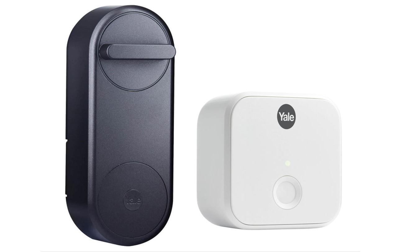 Linus Smart Lock, Schwarz EU, inkl. Bridge<br>Smart Türschloss für 17 mm EURO Schlosszylinder
