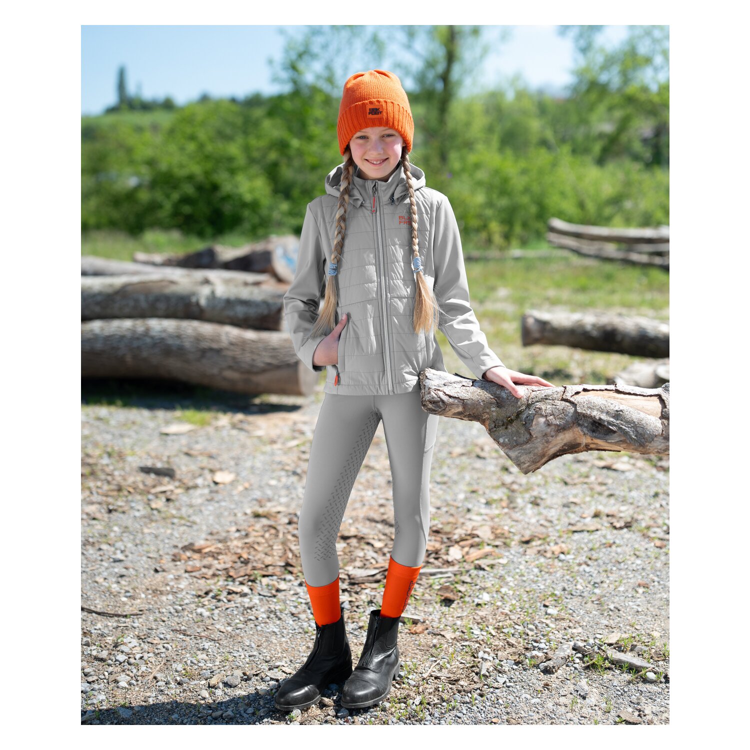 black forest kids Softshelljacke - steel grey