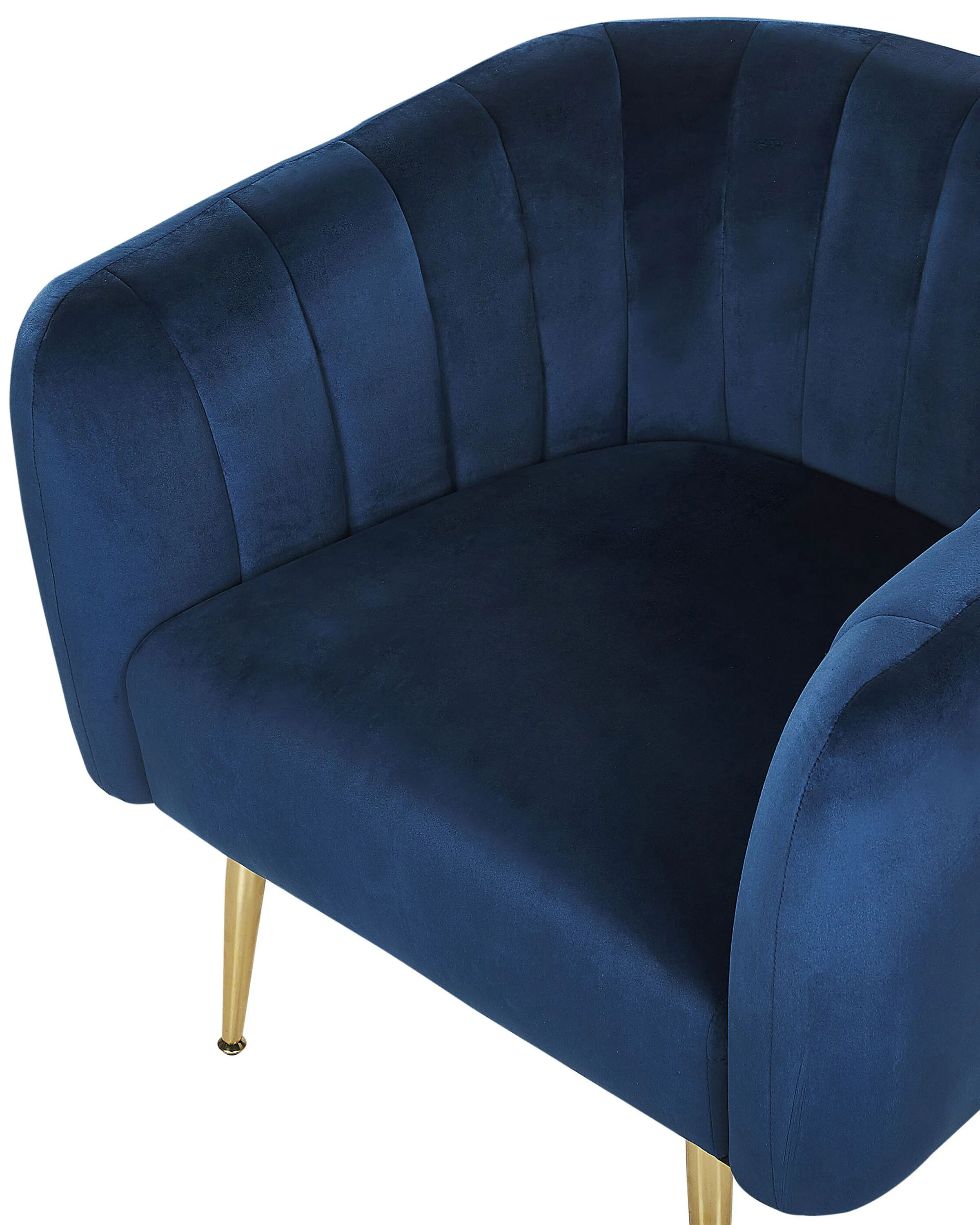 Fauteuil LACONIA Fluweel Donkerblauw