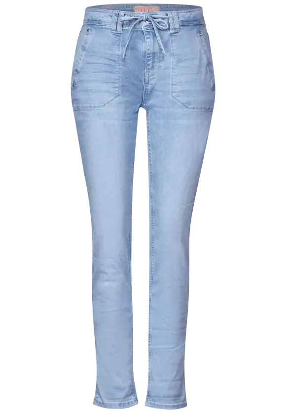 Loose Fit Jeans - authentic indigo bleached
