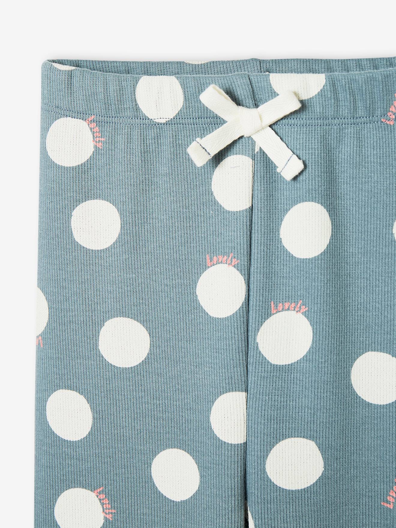 Calça legging canelada azul marinho para meninas