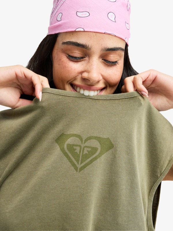 Crystal Sea T-shirt sans manches Vert Femme