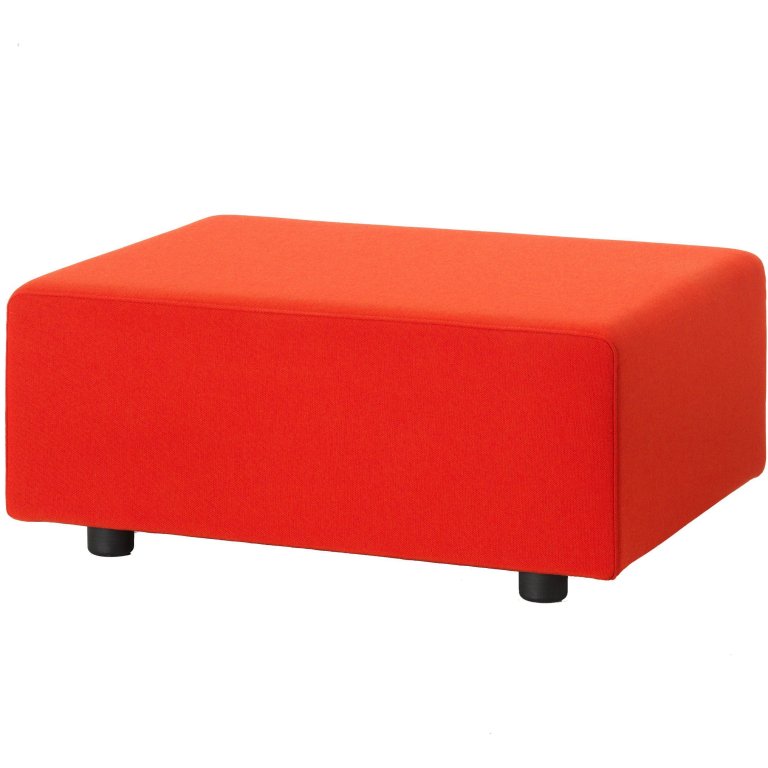 Vitra Polder Ottoman poef rood