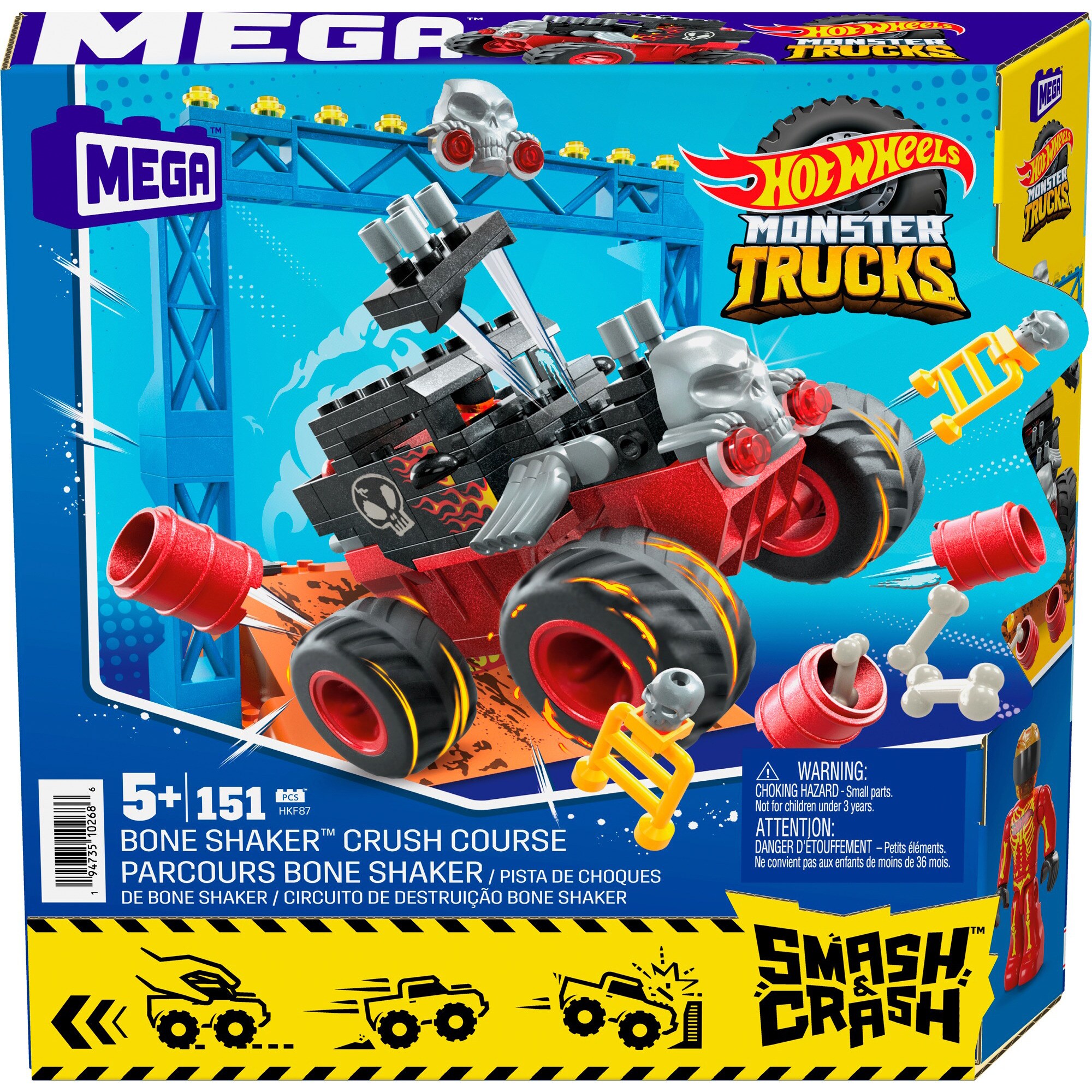 Mattel Spielfahrzeug Monster Trucks Bone Shaker Crash Set