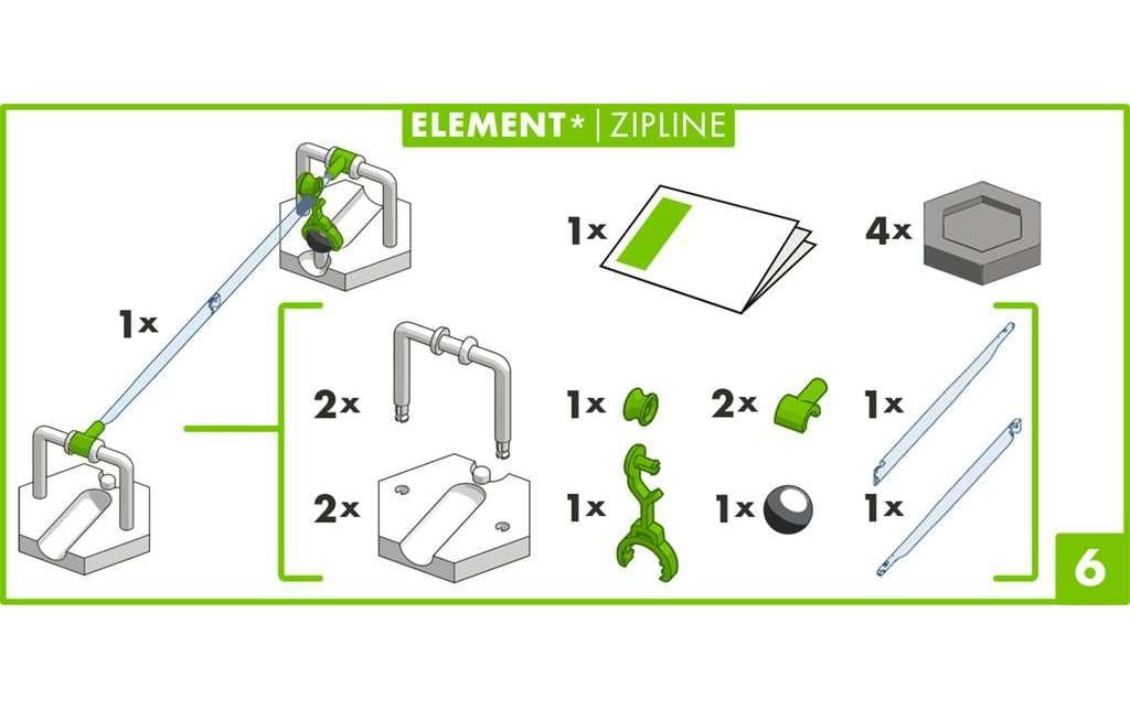 Kugelbahn Zubehör GraviTrax Element ZiplineZubehör für das Kugelbahnsystem