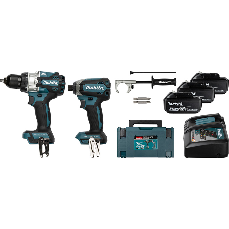 Makita DLX2418TJ accu combopack 18V 3x 5,0Ah Li-ion