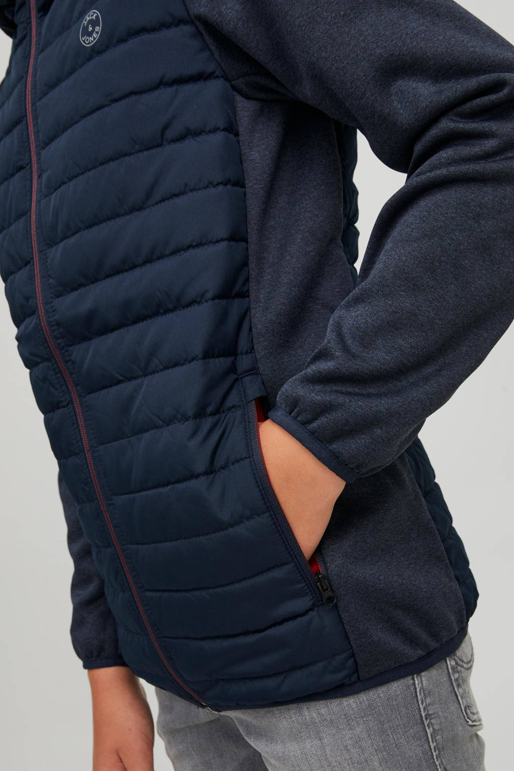 JACK & JONES gewatteerde tussenjas JJEMULTI donkerblauw