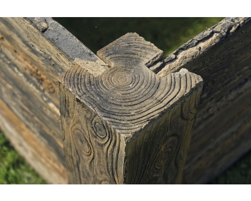 Betonnen verhoogde tuinbak Big Antique donkerbruin met voorgemonteerde draad 220 x 120 x 69 cm