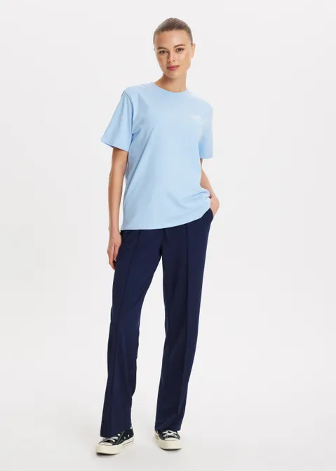 T-shirt met print new york blauw (BLW.L)