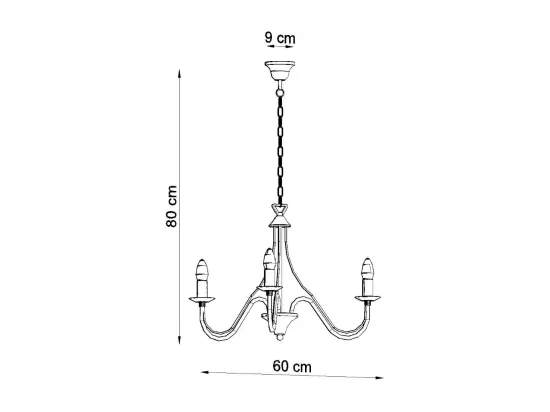 Sollux MINERWA Lustre à 3 bras multiples blanc, E14
