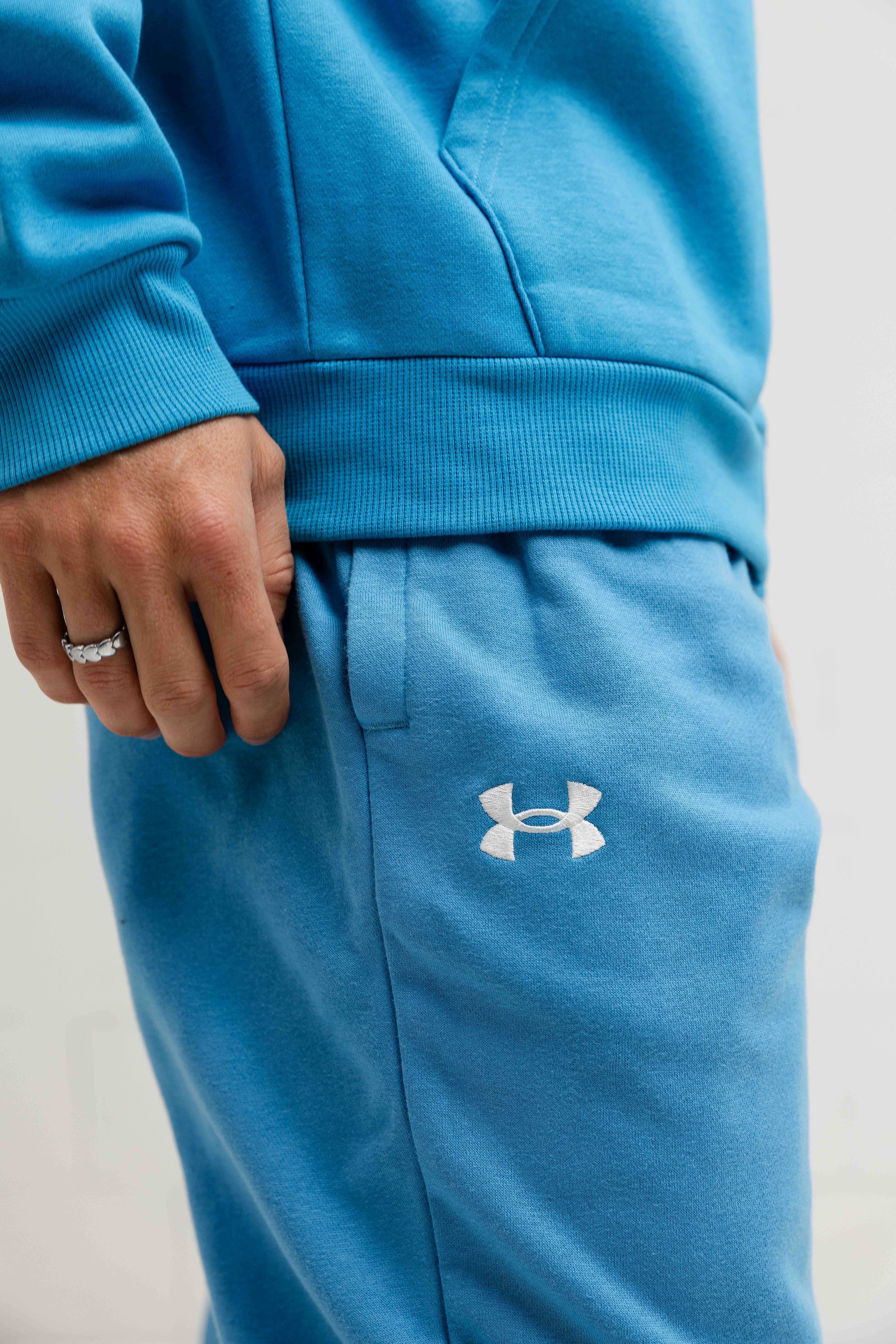 Under Armour Rival Fleece Full-Zip Trainingspak Heren Blauw
