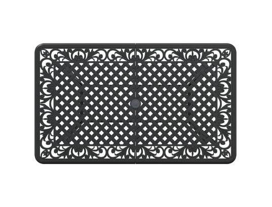 VIDAXL - Table de jardin noir 150x90x72 cm aluminium coulé