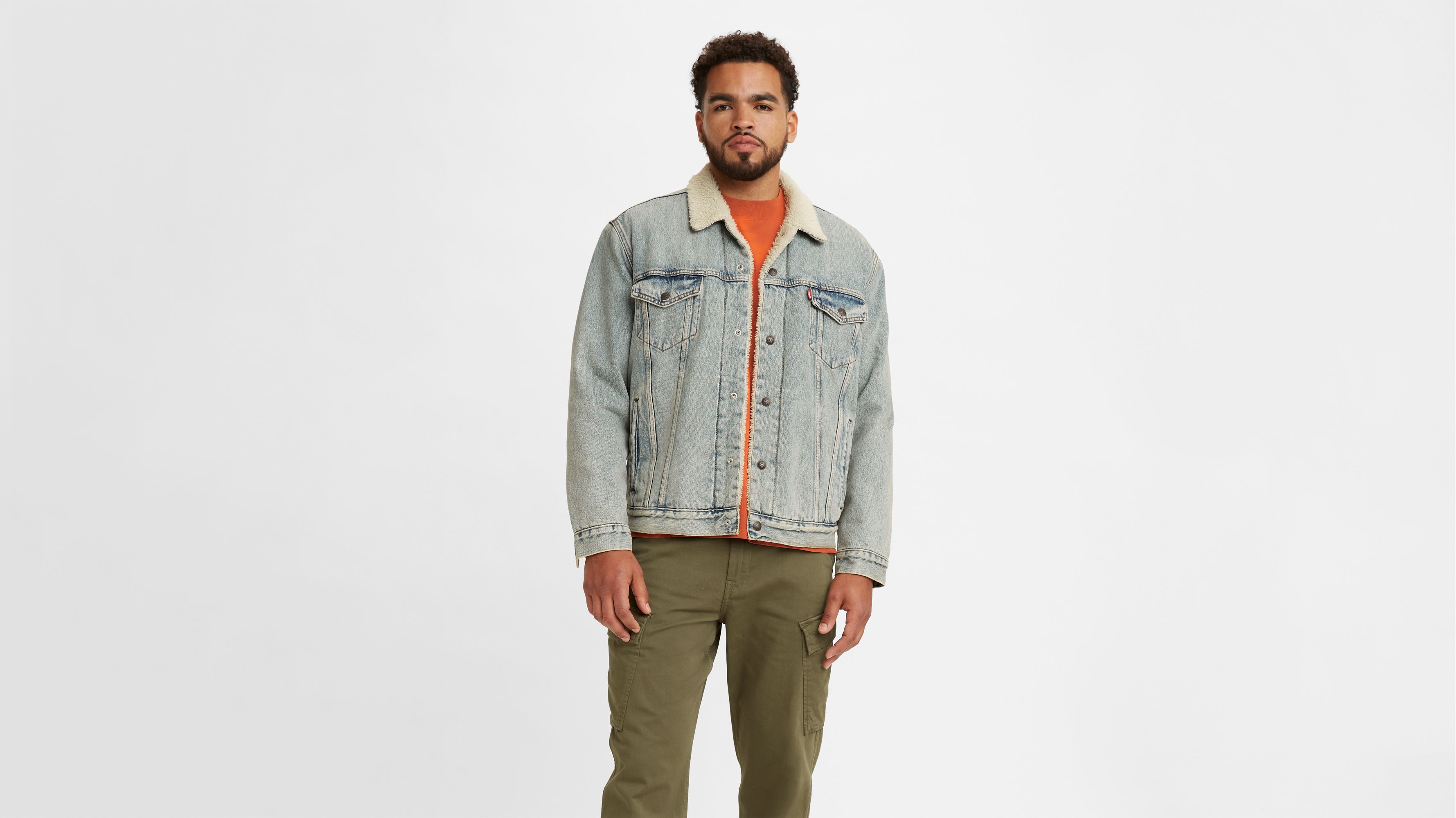 Veste Veste Trucker Sherpa Type III - Stonebridge Sherpa Trucker - Bleu
